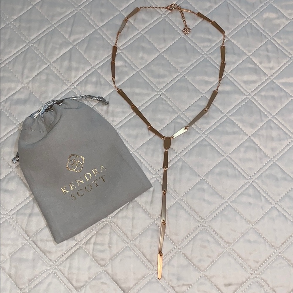 Kendra Scott Gail Y necklace rose gold